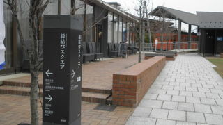 出雲大社前駅横の小さな広場