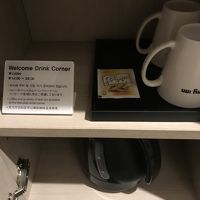 コーヒーはロビーにウエルカムドリンクとして用意されています。