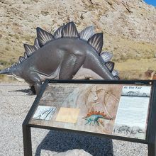 博物館前の恐竜です