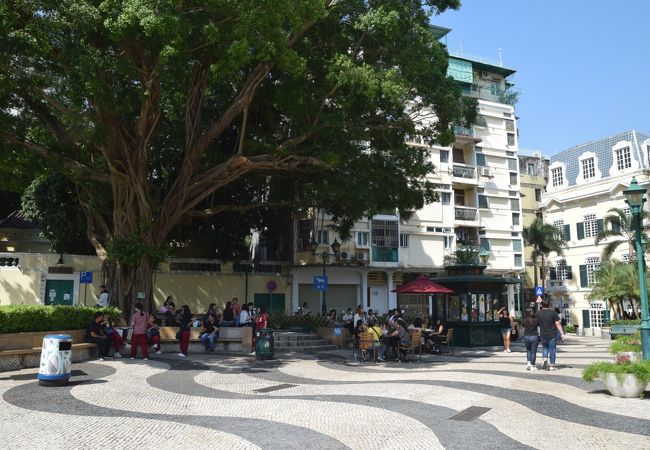 世界遺産に囲まれた世界遺産の広場