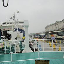 接岸した静岡清水港