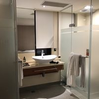 バスルームはガラス張りです。