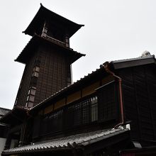 古い街並みに溶け込んでいる時の鐘