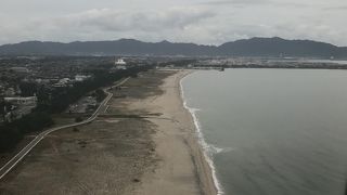 飛行機の上からも見えます