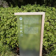 案内板。方向に注意。