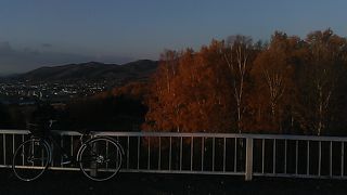 秋の恵水観音像・恵水碑界隈の紅葉