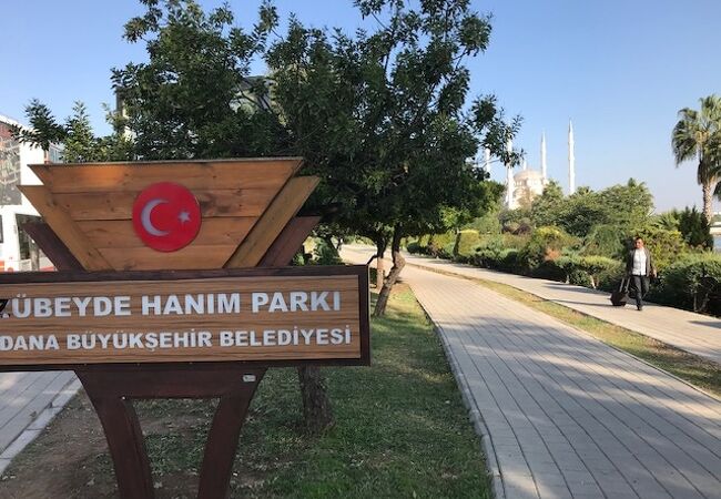 石橋の近くの公園