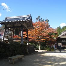 善水寺の鐘楼と紅葉で～す！