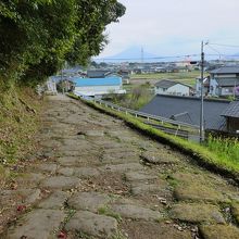 登り始め。振り返ったところ。