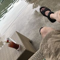 旧館のプールサイド