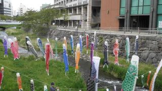 市街地を流れる川