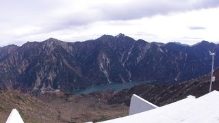 黒部湖を見おろす絶景