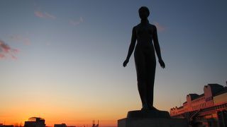 冬は夕日がきれい