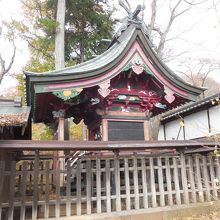 東町の歌舞伎舞台のある祢津日吉神社・本殿