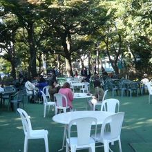 ちょうど、いちょう祭りが開催されていました。にこにこパーク会