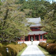 聖光寺参道と本堂