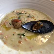 ムール貝入りスープ