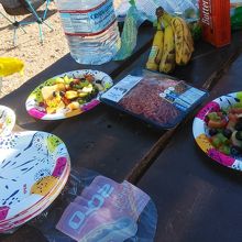 キャンプでの食事です