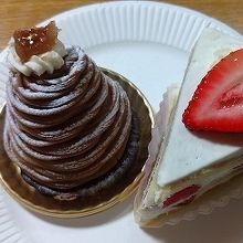 モンブランとショートケーキ