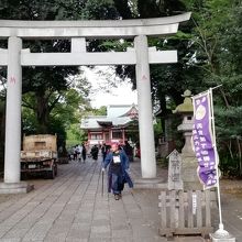 鳥居をくぐると境内は緑に溢れています