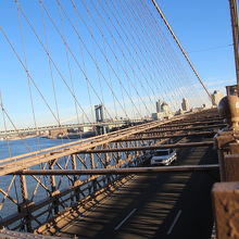 歩行者は一番上ゾーン 車が眼下を走る