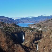 華厳の滝と中禅寺湖全体像