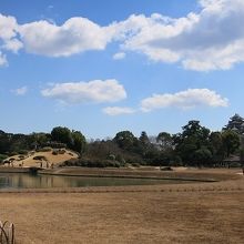 小さく岡山城が見える。