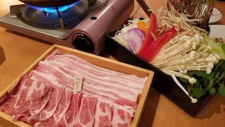 お出汁で食べるおしゃれしゃぶしゃぶ