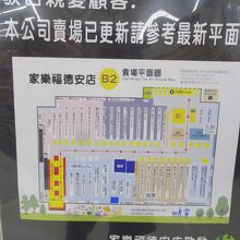 店内の商品陳列見取り図