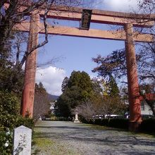 鳥居がそびえます。