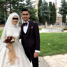 新婚さん写真撮っていた