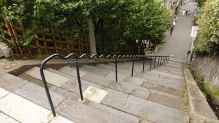 湯島天神から湯島へ向かう階段