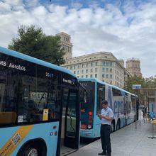 カタルーニャ広場脇の乗り場