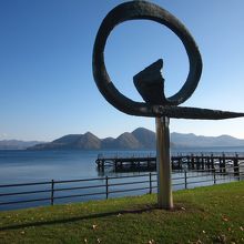 洞爺湖畔の彫刻群