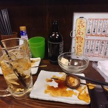 ホッピーとしいたけ。