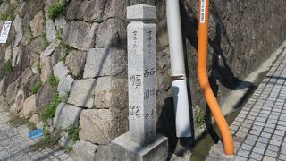 細い路地にお寺が点在