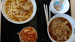 肉うどん・肉そば・ミニかき揚げ丼