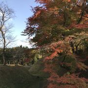 愛知県の城跡巡り：紅葉の長篠城址