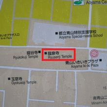 青山の龍泉寺は、青山特別支援学校の北側にあります。龍谷寺も。