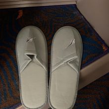 ふわふわのスリッパが用意されていました