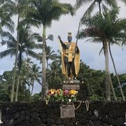 ハワイ島 カメハメハ大王像