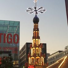 クリスマスマーケットによくある塔