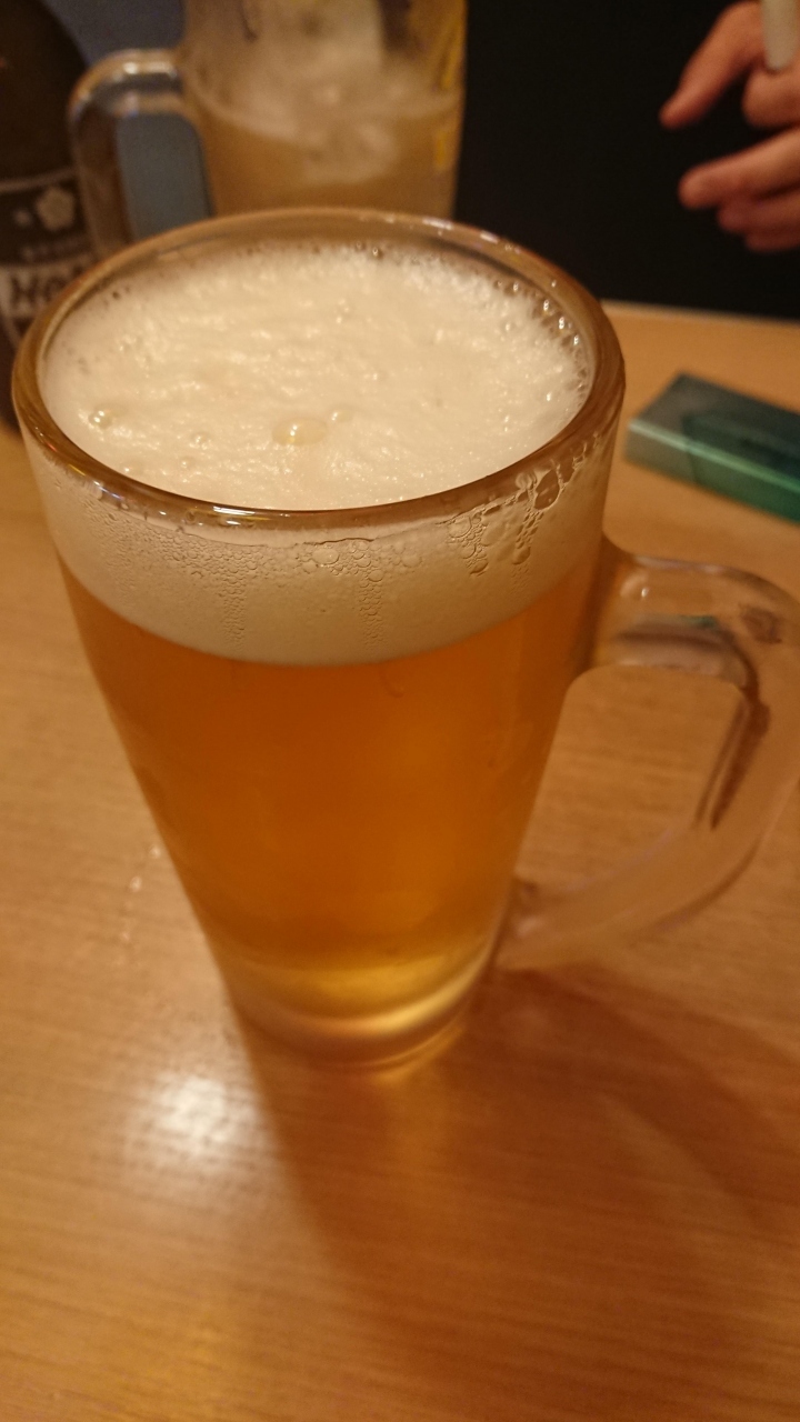 生ビールで乾杯