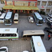 部屋から下を見ると