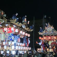 上町屋台と本町屋台が交わりました！