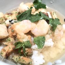 小海老小柱の出汁茶漬け