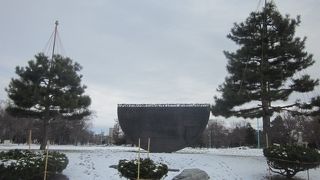 初冬時の雪吊り松とのコラボ風景が素晴らしかったです