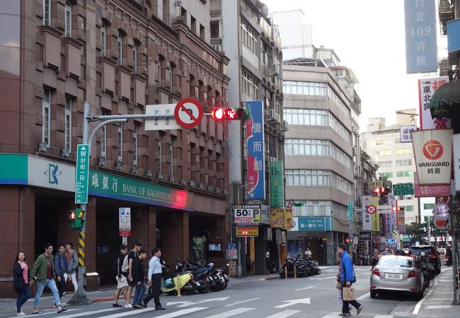 台北駅の南側を東西に走る道路