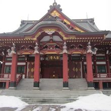 北海道八十八ヶ所霊場第一番札所の本堂の様子