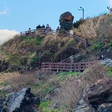 岩場下から見ると  龍だけど…